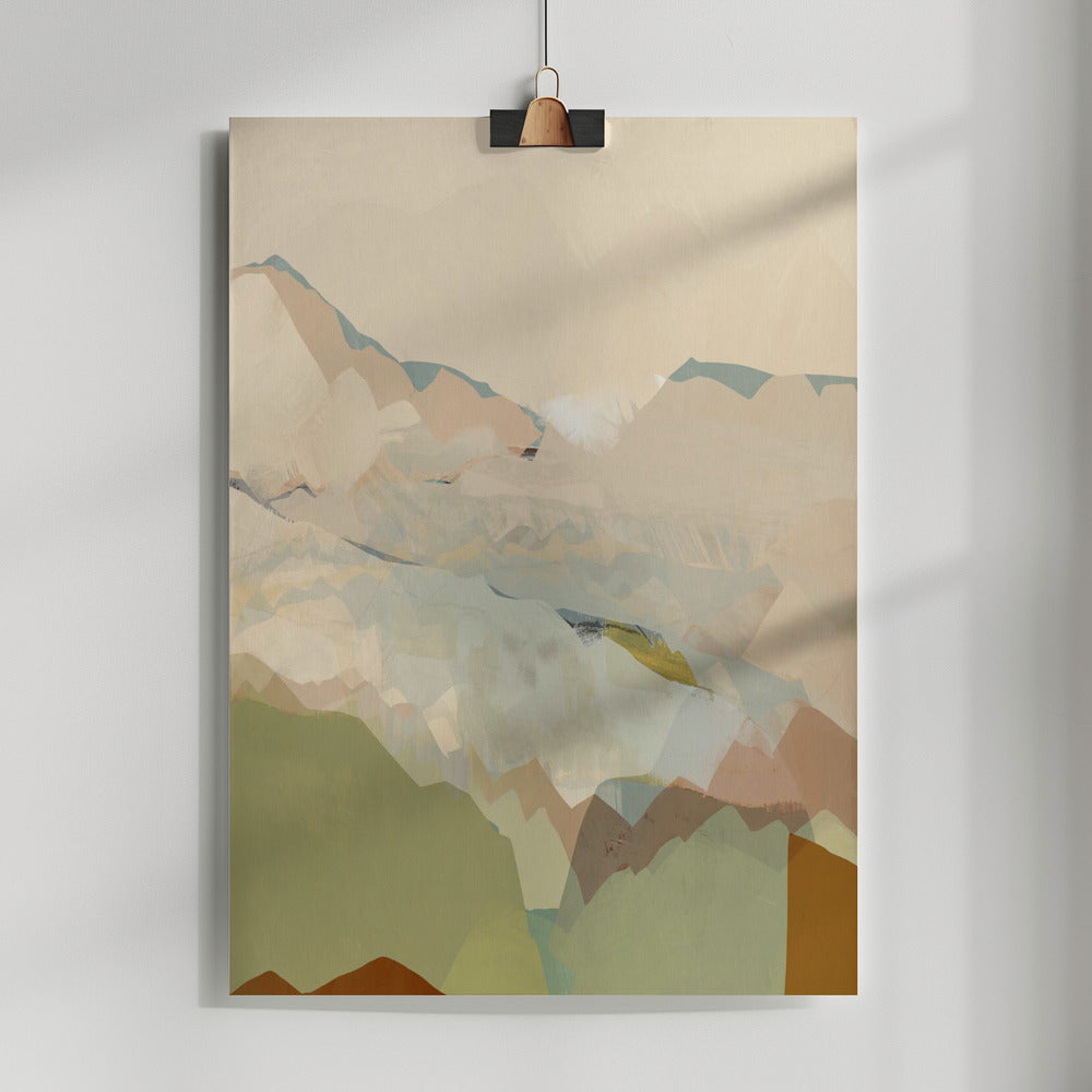 Fine Art Print, Peachy Mountain Range 1