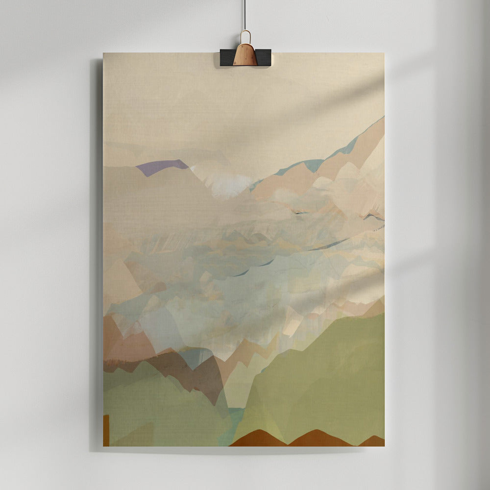 Fine Art Print, Peachy Mountain Range 3