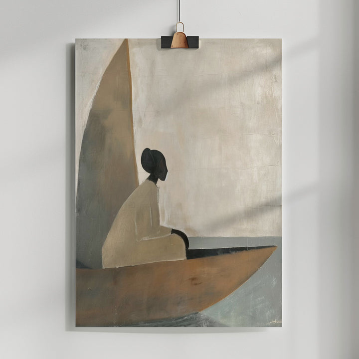 Fine Art Print, Woman On Boat