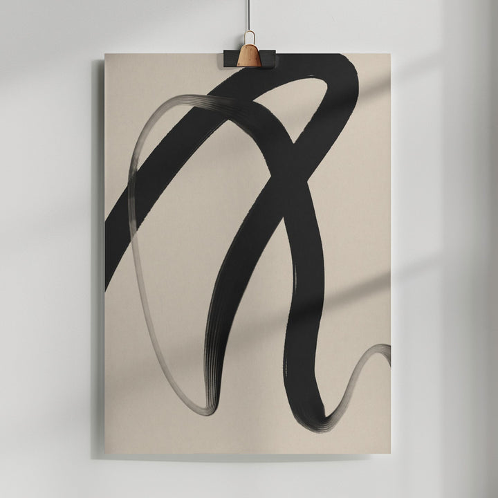 Fine Art Print, Black Strokes No 25