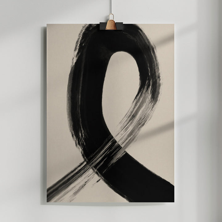 Fine Art Print, Black Strokes No 27