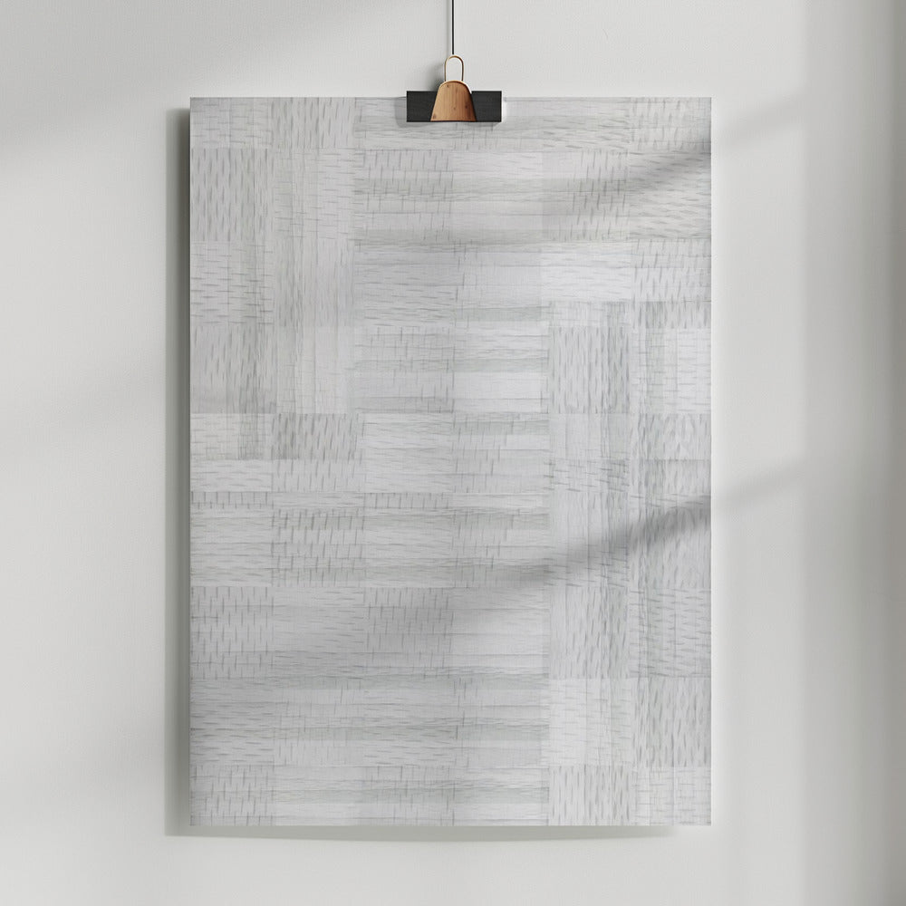 Fine Art Print, White Woven Blocks 1