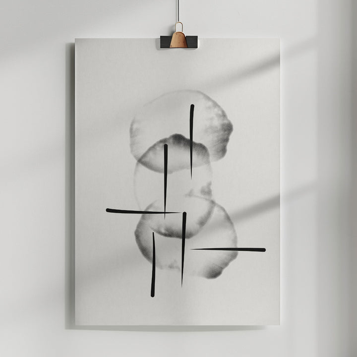 Fine Art Print, Organic circles with lines