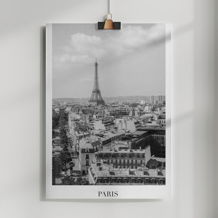 Fine Art Print, Pariseiffeltowerbw1 Size24x36