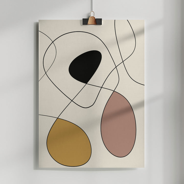 Fine Art Print, Minimal graceful line art abstract 19