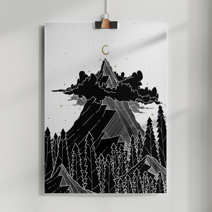 Fine Art Print, Cloud top peaks