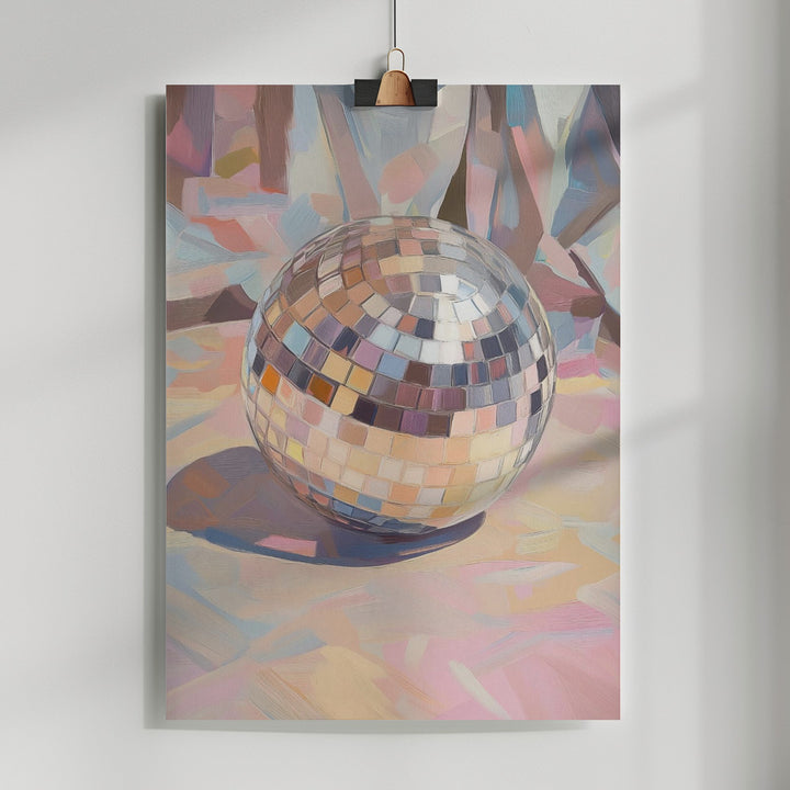 Fine Art Print, Pastel Disco Ball