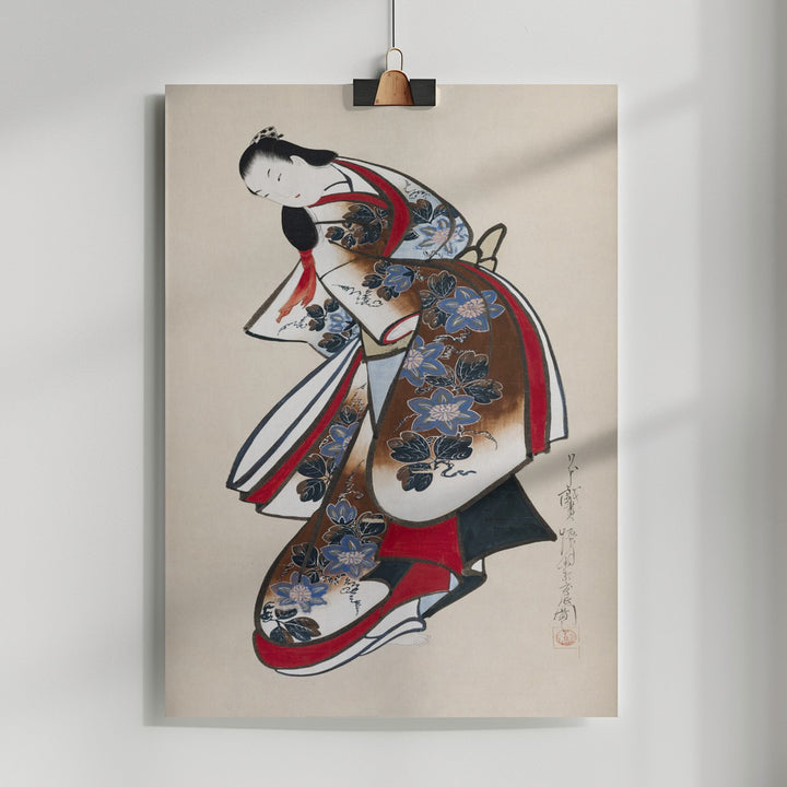 Fine Art Print, Japanese Women (1700s) Vintage Painting