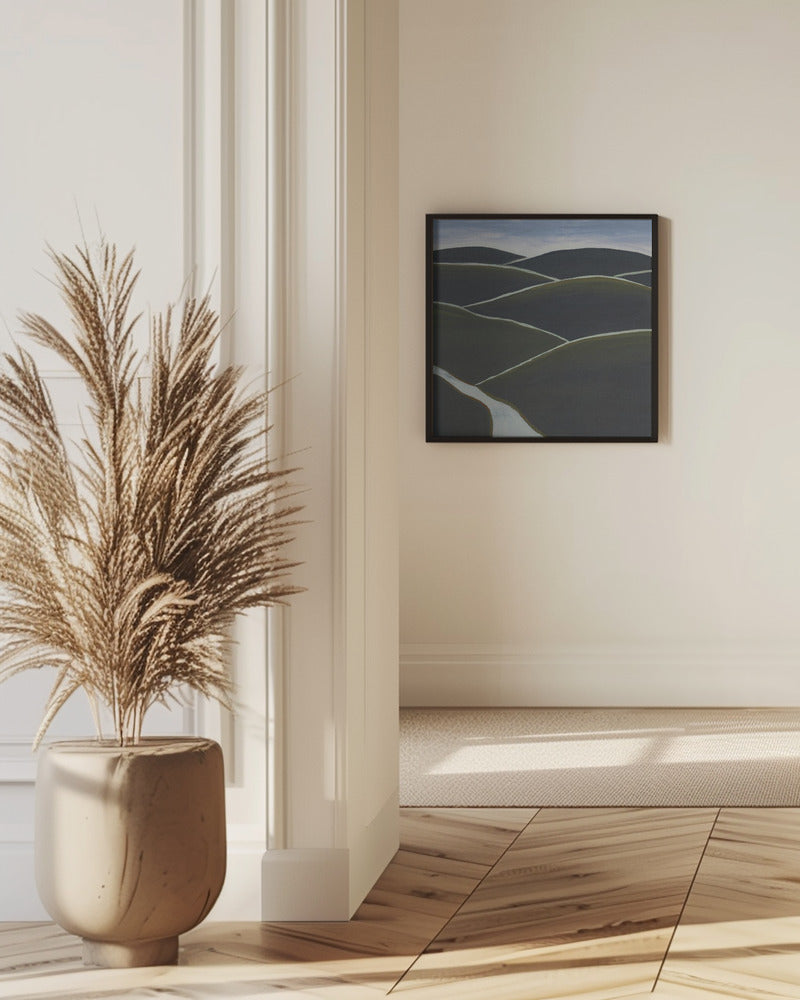 Fine Art Print, Landscape Rolling grass hills