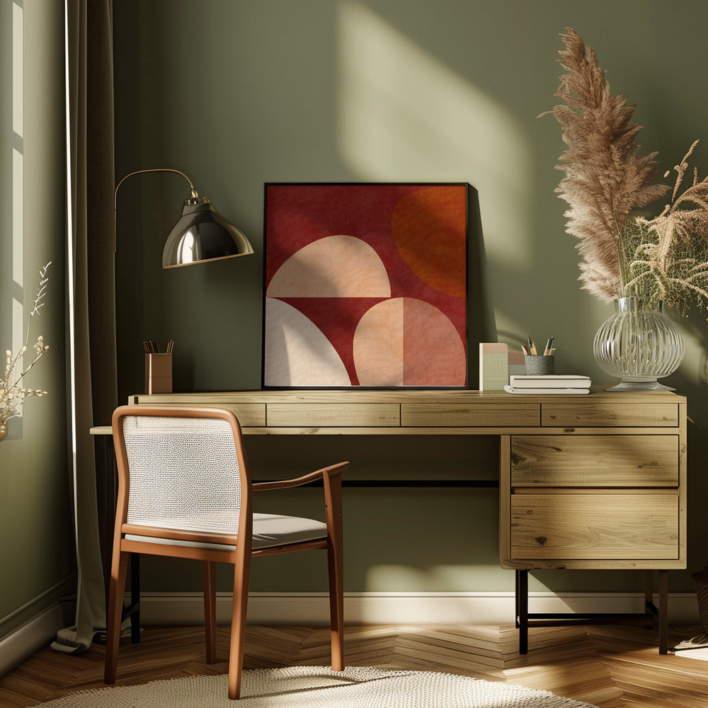 Fine Art Print, Autumn Mid Century Earthy