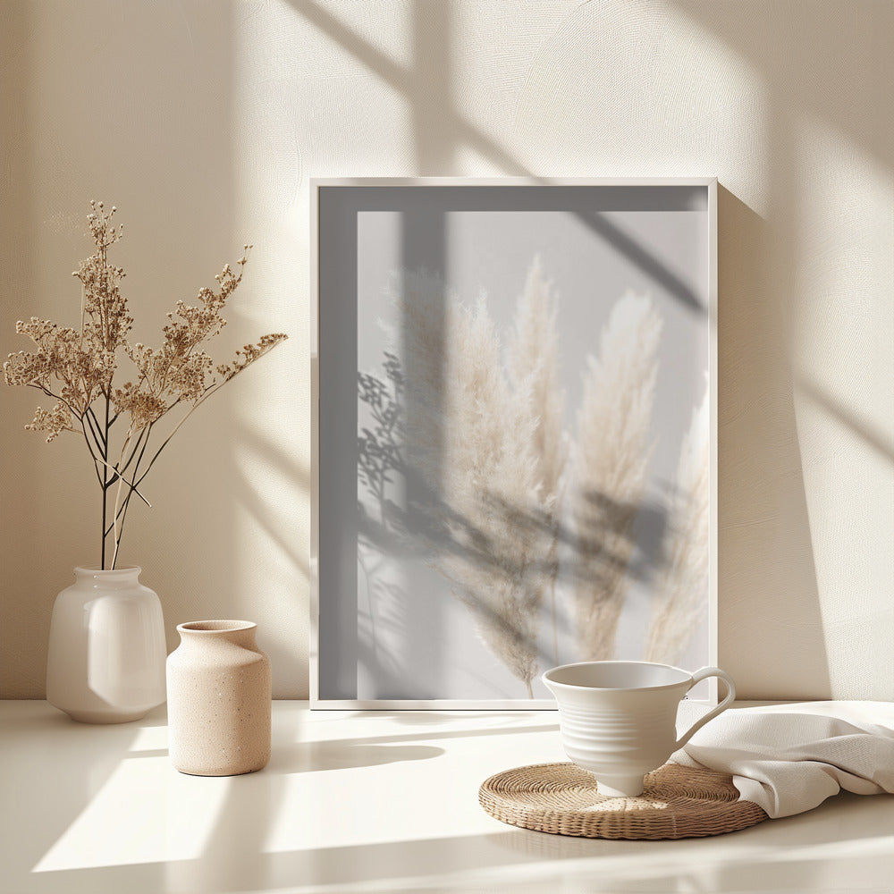 Fine Art Print, Pampas Grass Grey 02