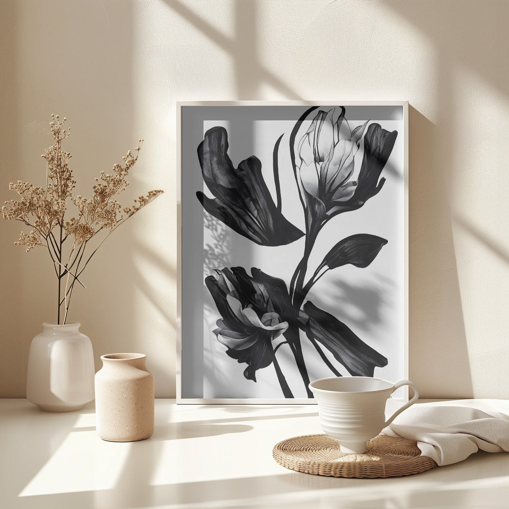 Fine Art Print, Black Flower