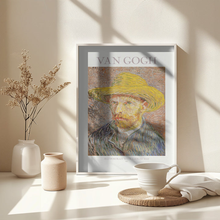 Fine Art Print, Self Portrait With Straw Hat