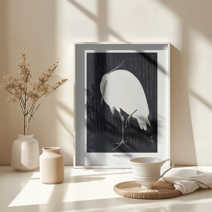 Fine Art Print, Egret In The Rain