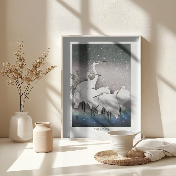 Fine Art Print, Group Of Egrets