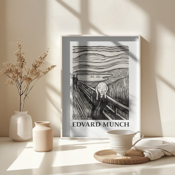 Fine Art Print, Skriet- The Scream - Monochrome Version