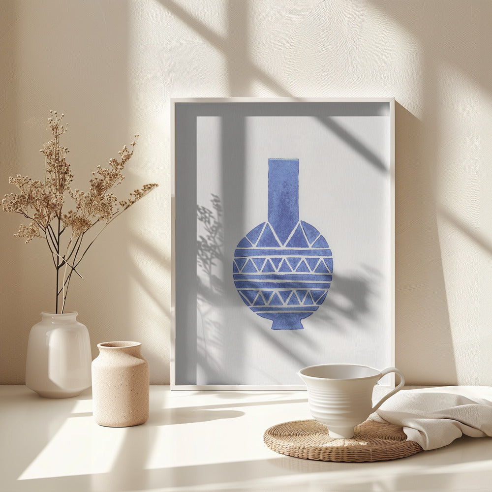 Fine Art Print, Linocut Vase #8