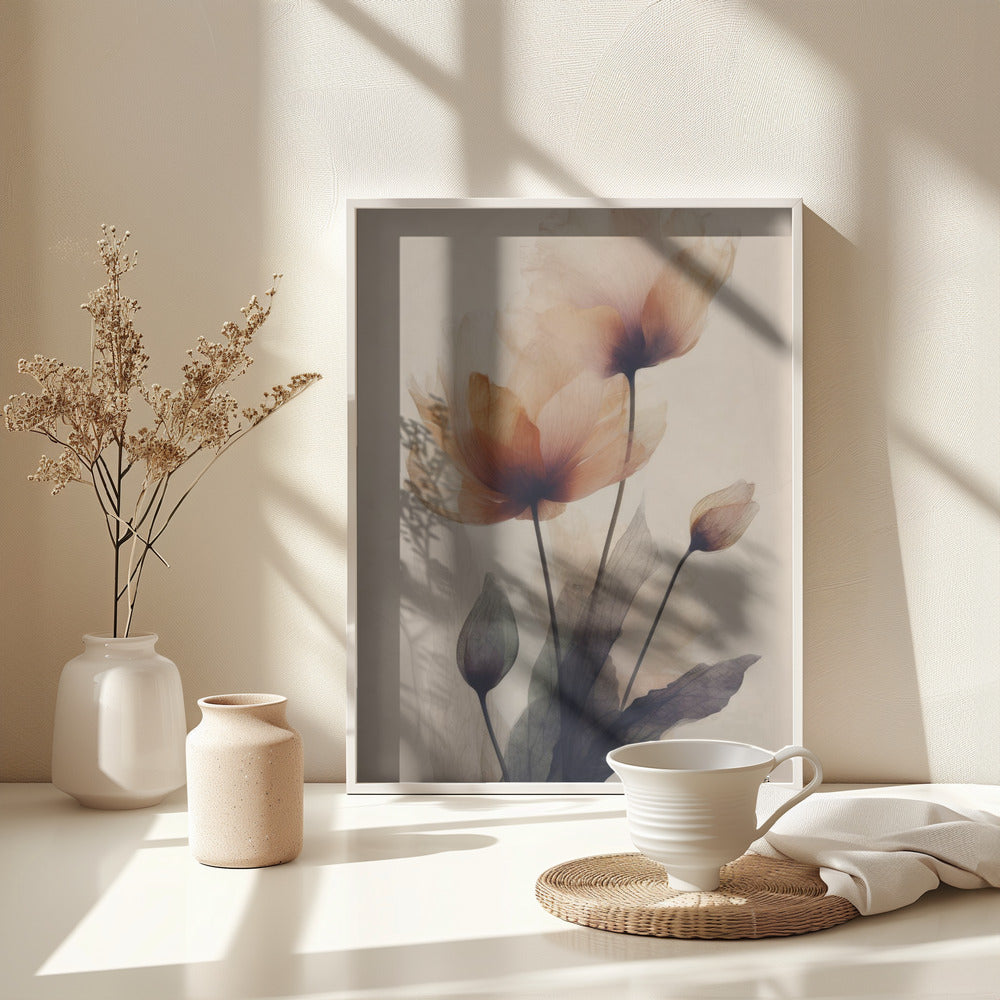 Fine Art Print, Parchment Flowers No 3