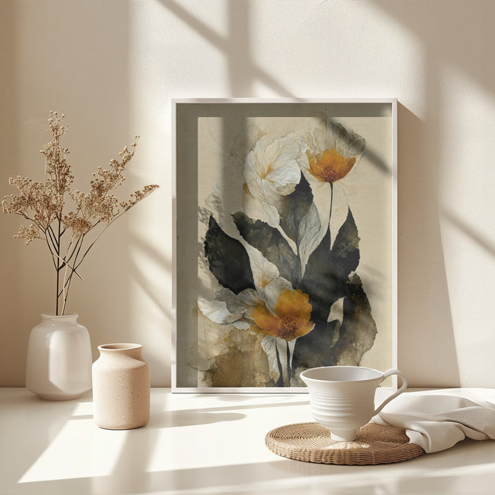 Fine Art Print, Yellow Paper Flowers