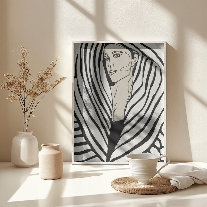 Fine Art Print, Striped Coat