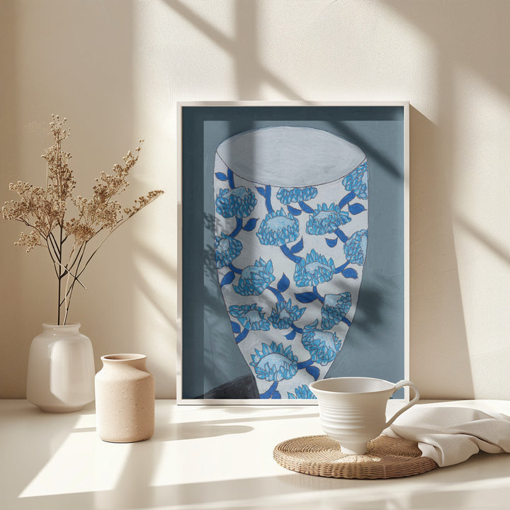 Fine Art Print, Blue Protea Vase