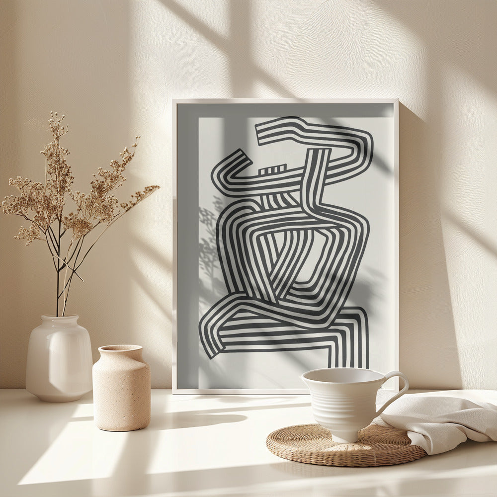 Fine Art Print, Stripe Woman Portrait