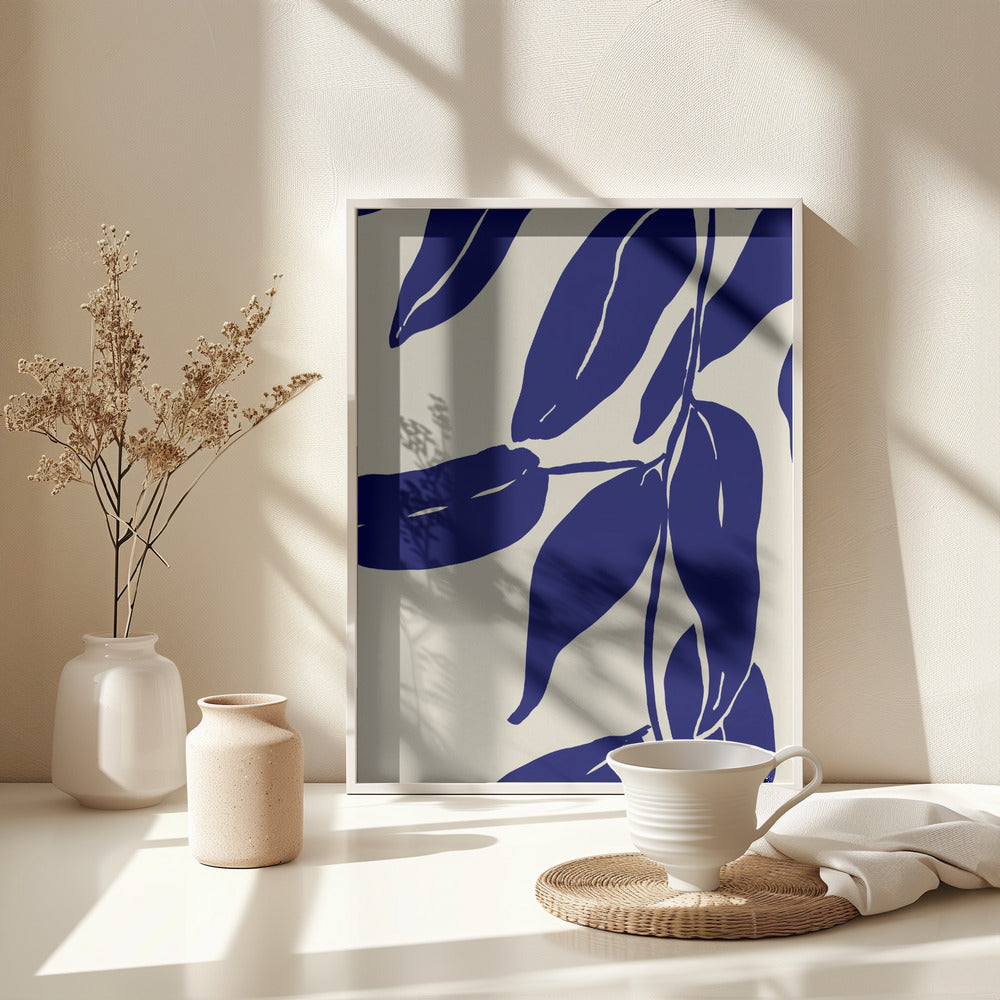 Fine Art Print, Blue Leafs