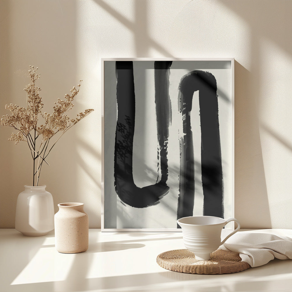 Fine Art Print, Black strokes no 4