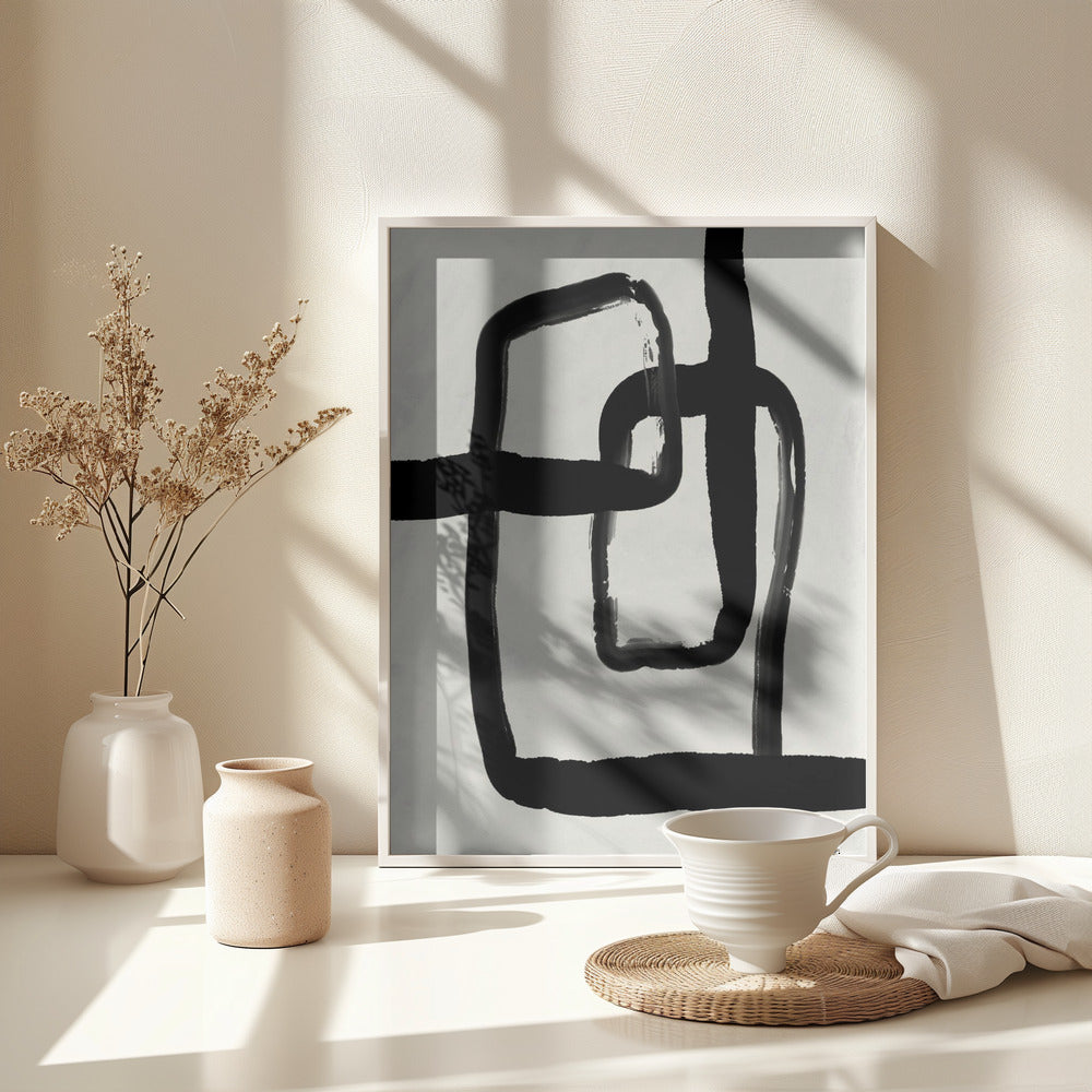 Fine Art Print, Black Strokes No 8