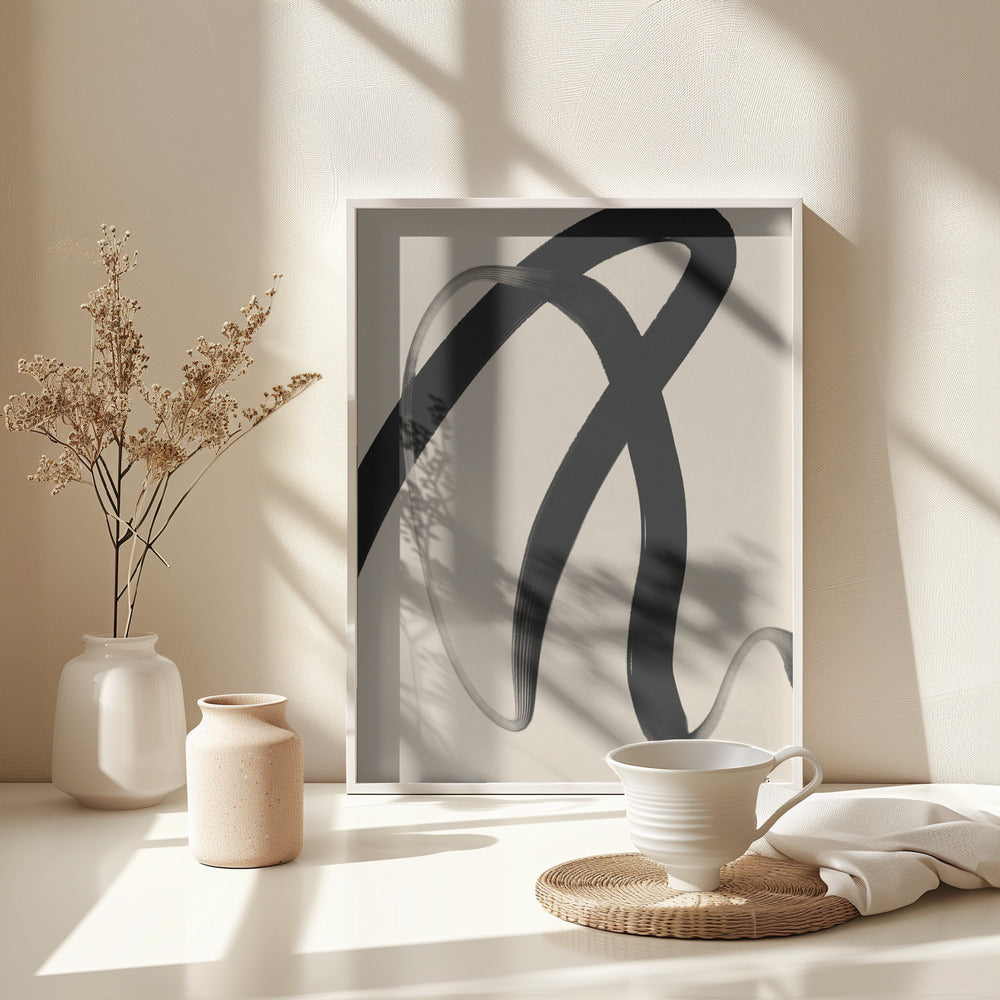 Fine Art Print, Black Strokes No 25