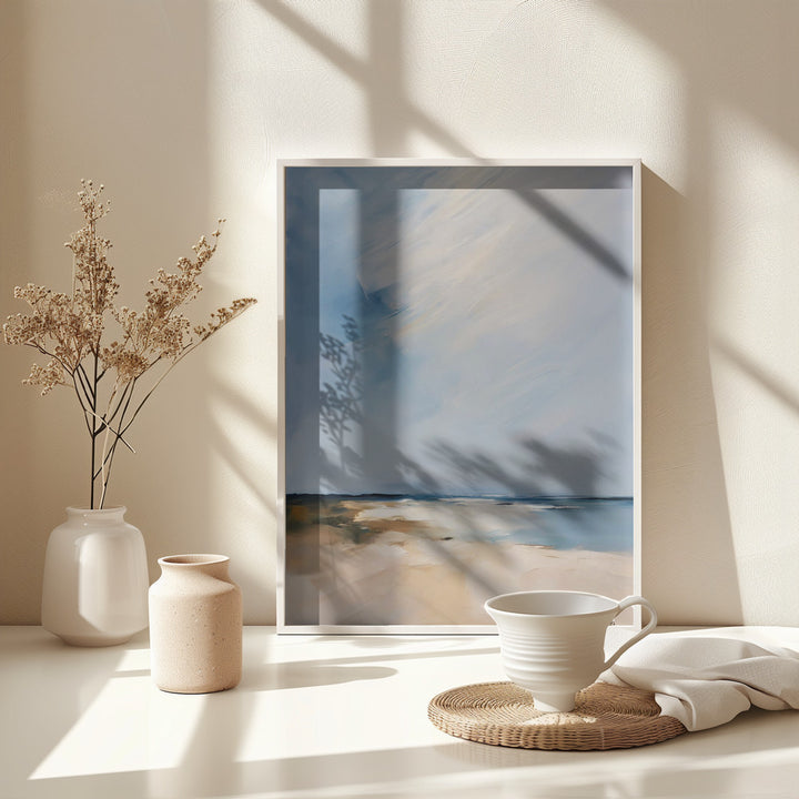 Fine Art Print, Quiet beach and sea