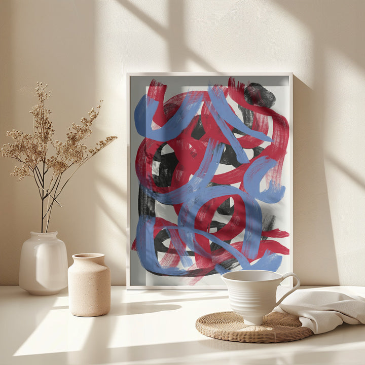 Fine Art Print, Dry directional strokes abstract 02