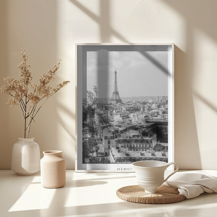 Fine Art Print, Pariseiffeltowerbw1 Size24x36