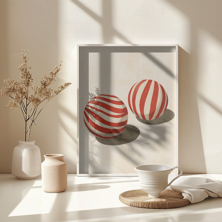 Fine Art Print, Striped balls