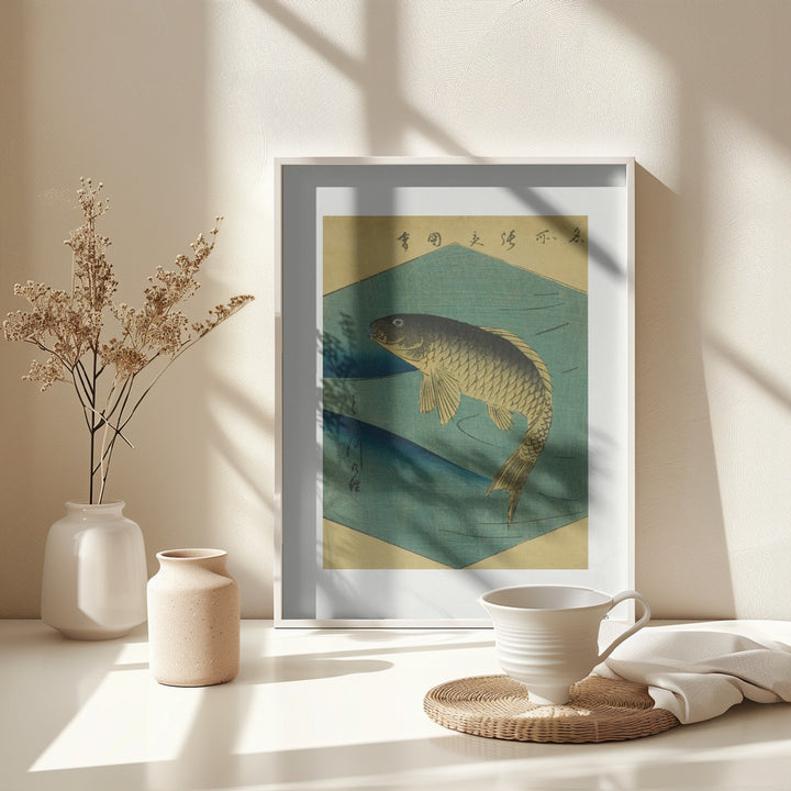 Fine Art Print, Carp In the Tone River, Tonegawa No Koi