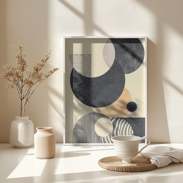 Fine Art Print, Geometric Art with Circles and Patterns