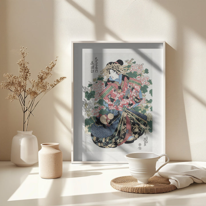 Fine Art Print, Japanese Woman (1820 1830) Boarder