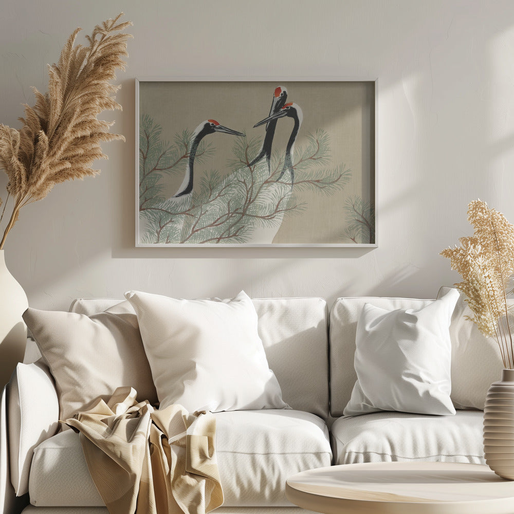 Fine Art Print, Cranes From Momoyogusa