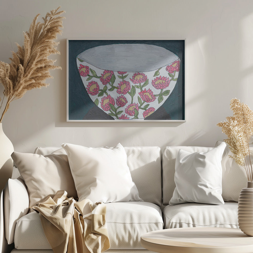 Fine Art Print, Pink Protea Bowl