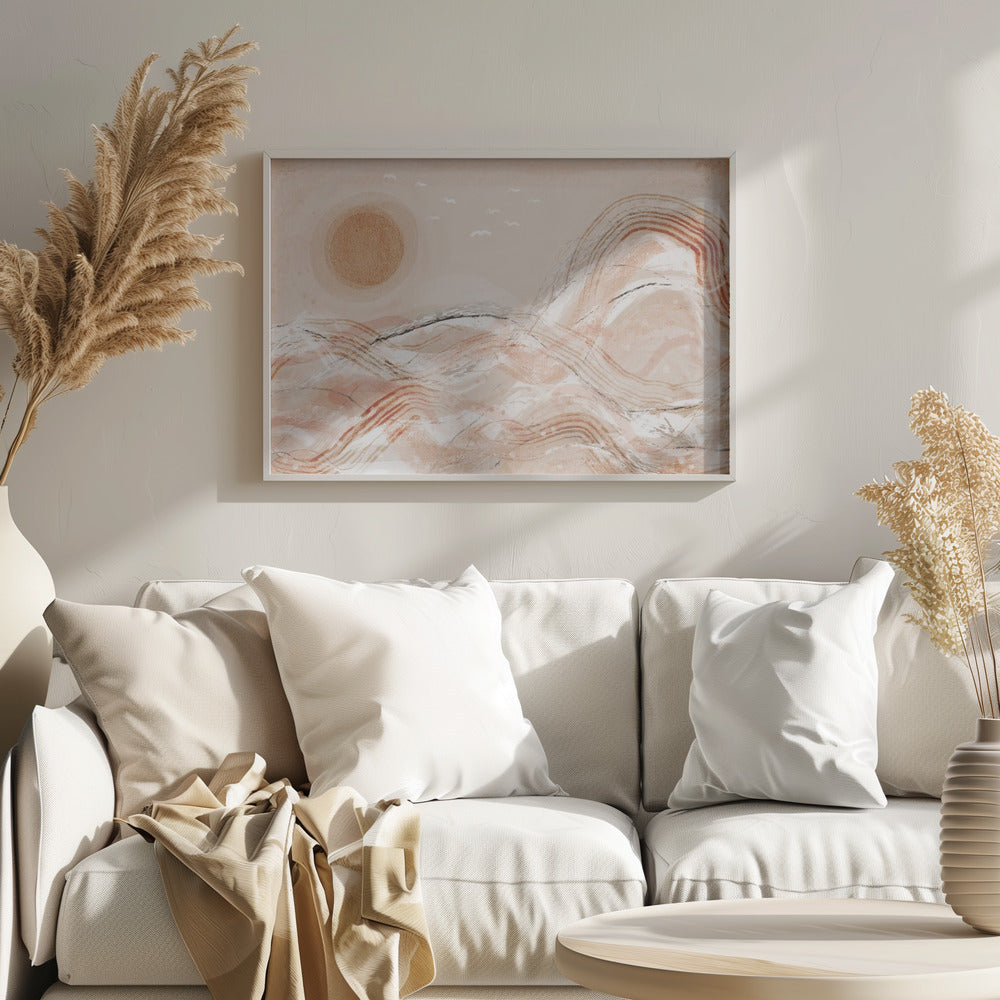 Fine Art Print, Pastel Peach Sea