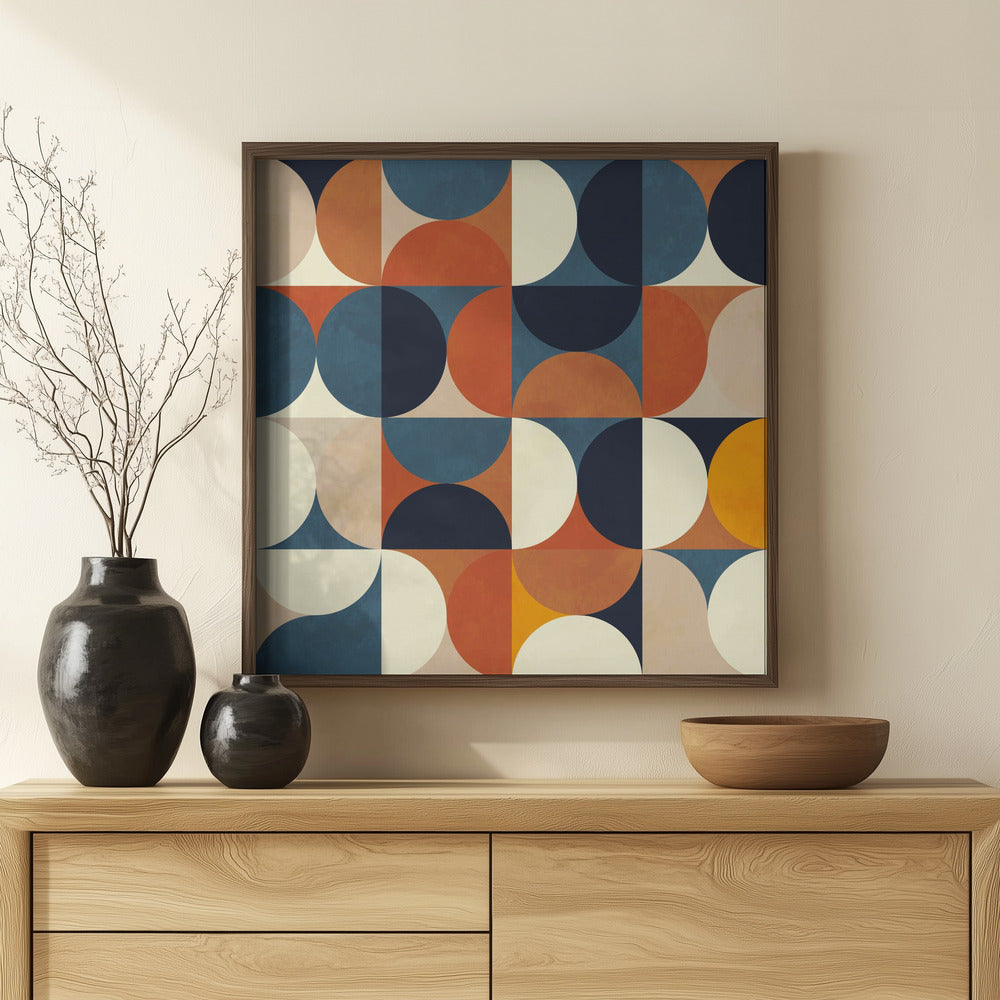 Fine Art Print, Geometry New12 Marron