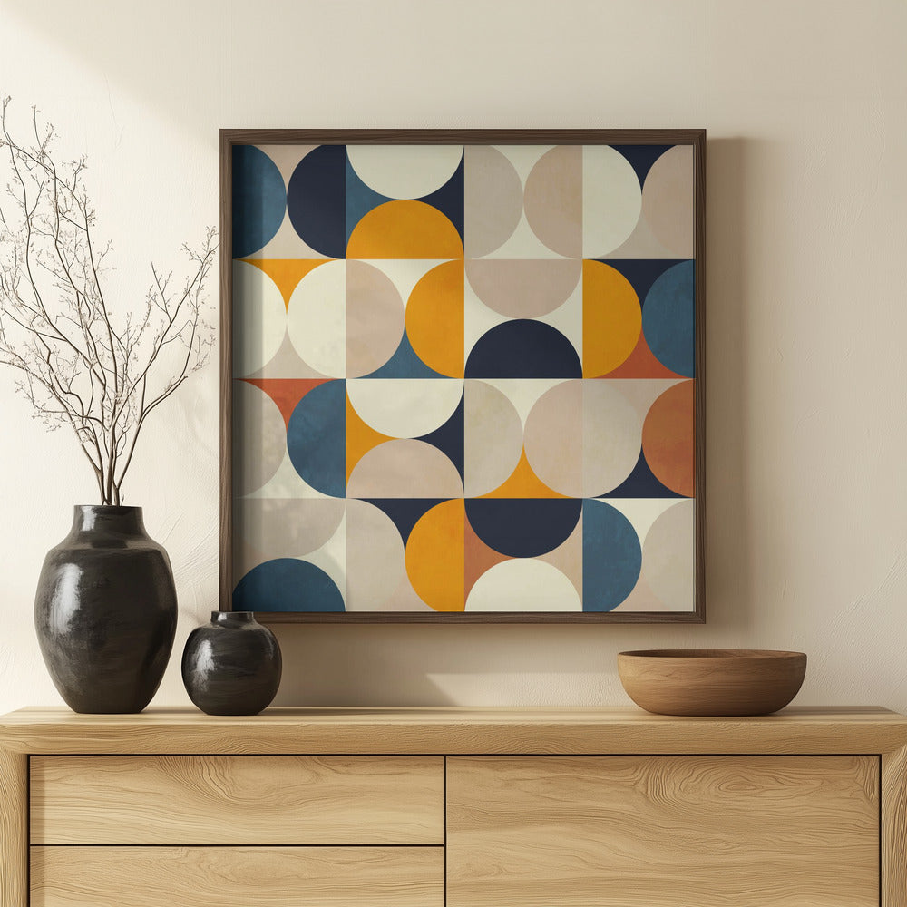 Fine Art Print, Geometry New12 Bleu Claire