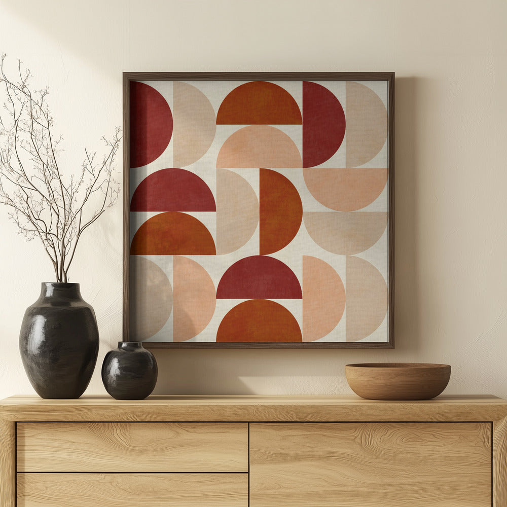 Fine Art Print, Autumn Mid Century Earthy 6