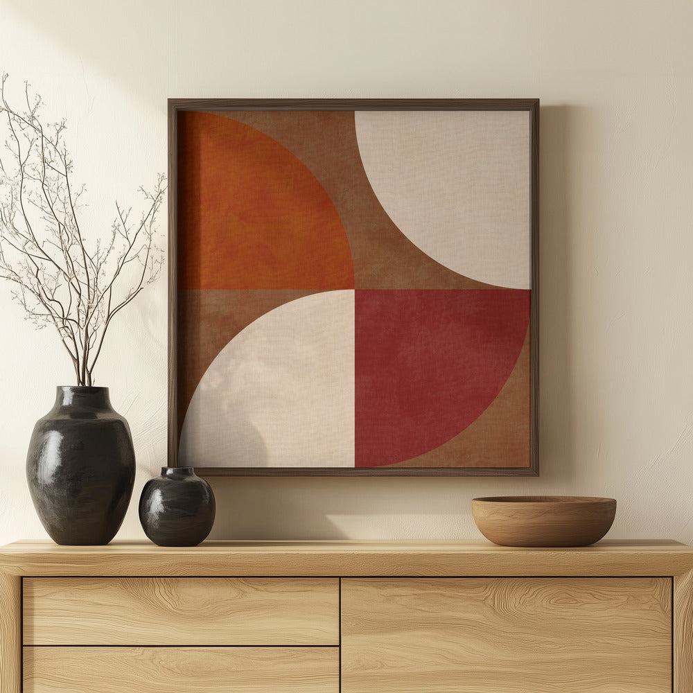 Fine Art Print, Autumn Mid Century Earthy 13