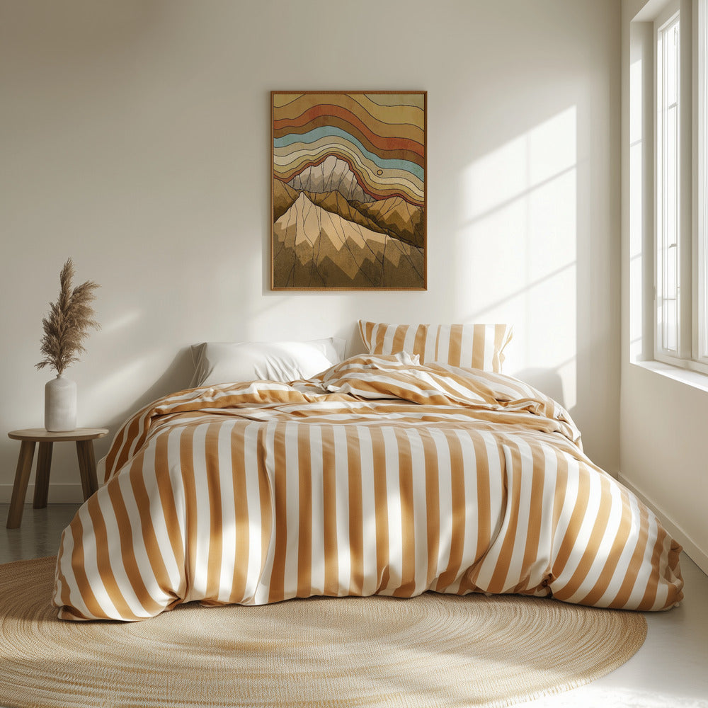 Fine Art Print, Copper rocks and hills