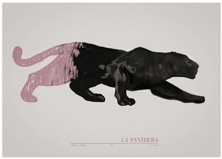 Fine Art Print, La Panthera (pink)