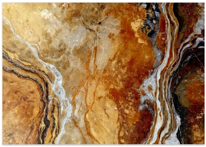 Fine Art Print, Golden Marble