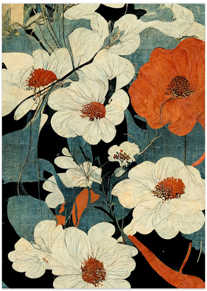 Fine Art Print, Asian Flowers