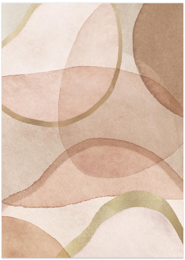 Fine Art Print, Blush and Brown Abstract