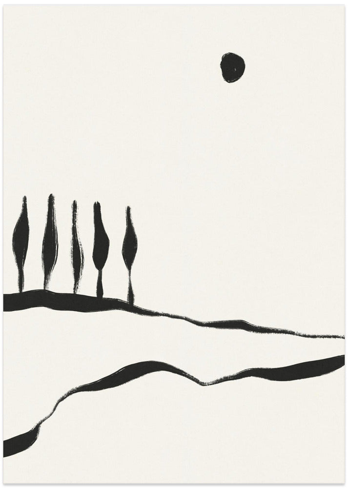 Fine Art Print, Minimal Line Landscape #1